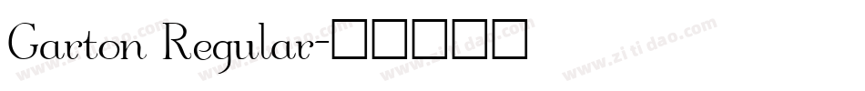 Garton Regular字体转换